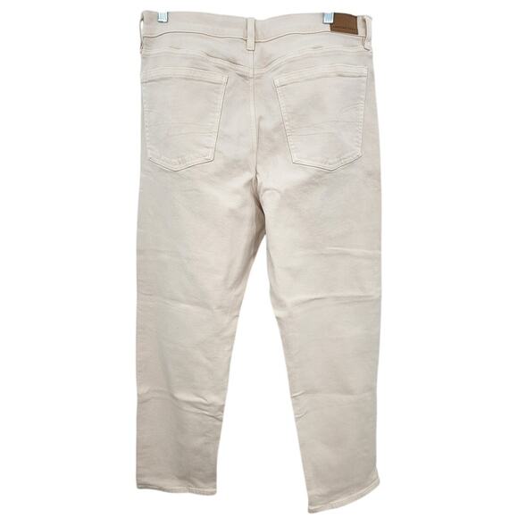 New NWOT American Eagle Super High Rise Straight Jeans Off White Size 12‎ - Picture 5 of 10